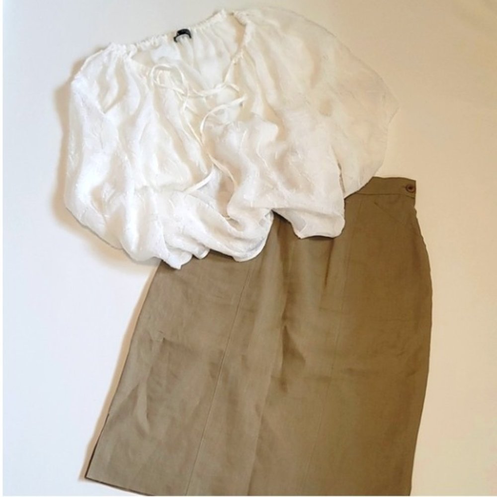 Vintage Gucci Designer Linen Skirt